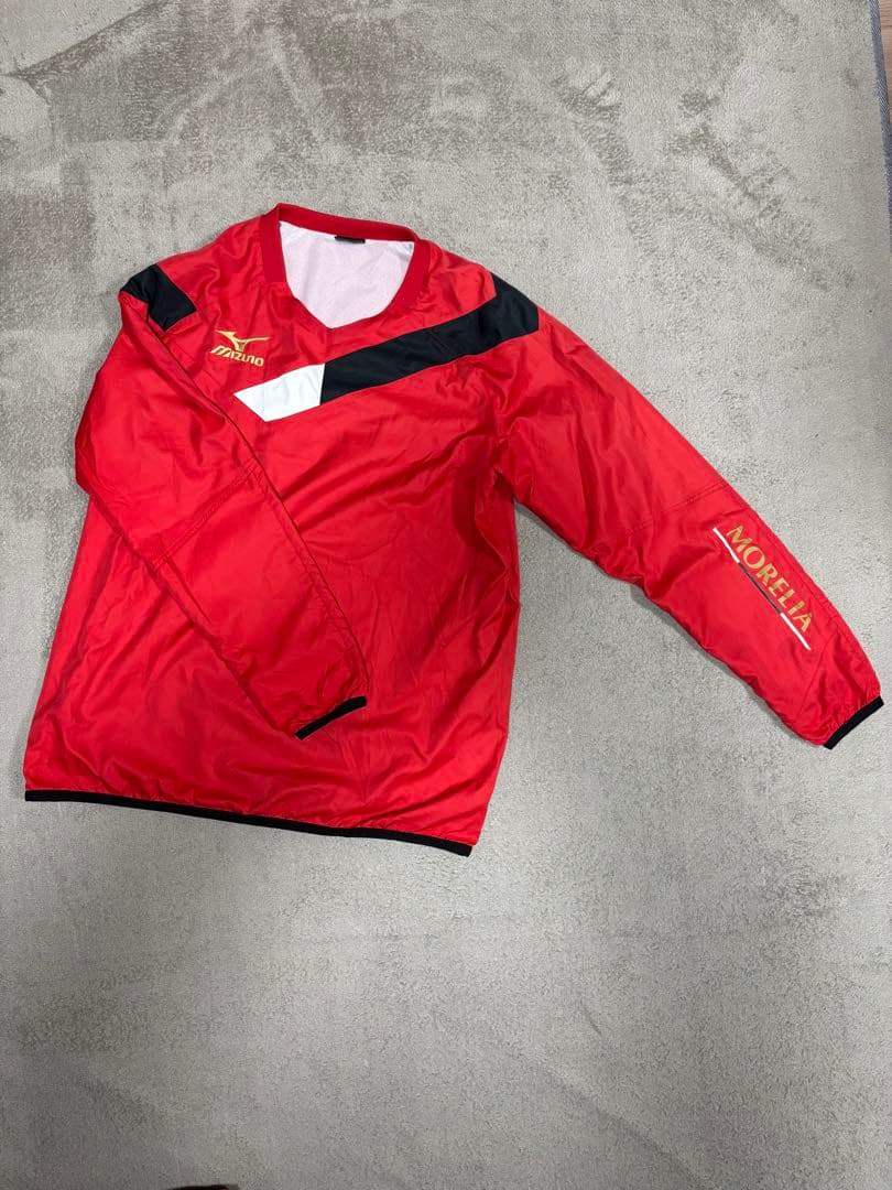 MIZUNO ピステ ウィンドブレーカー サイズ40 レッド/ブラック