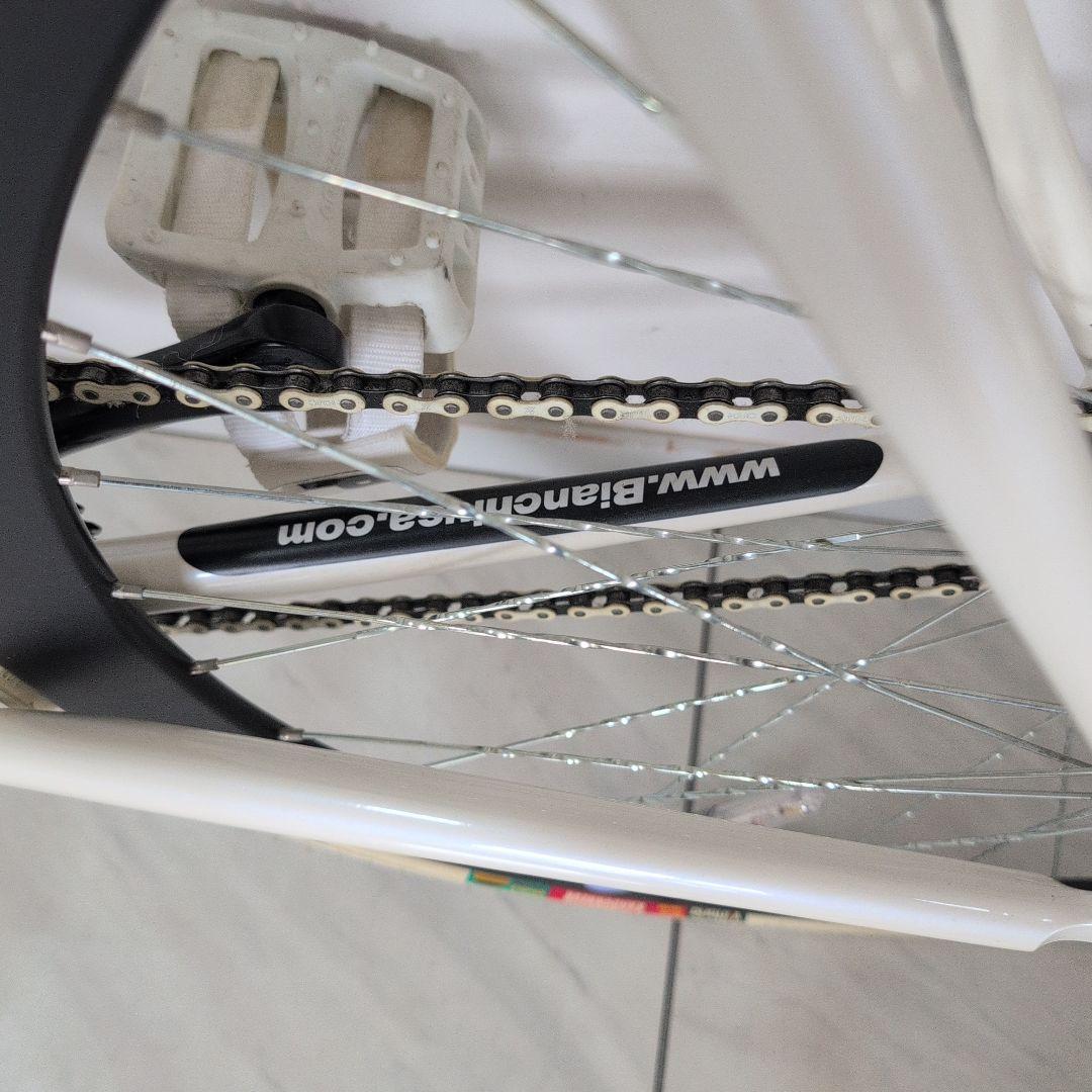 極美品Bianchi日本未発売ピストバイク自転車フレーム白トラックイタリア