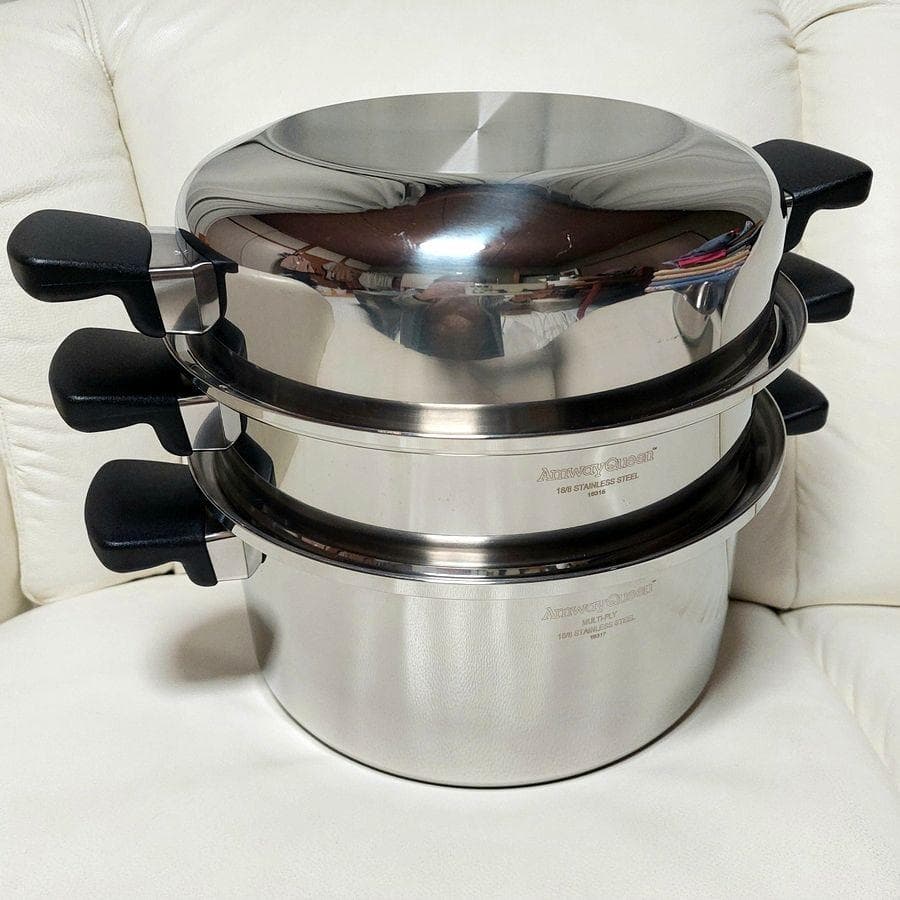◆新品 アムウェイ クイーンクック6Lシチューパン 蒸し器 鍋