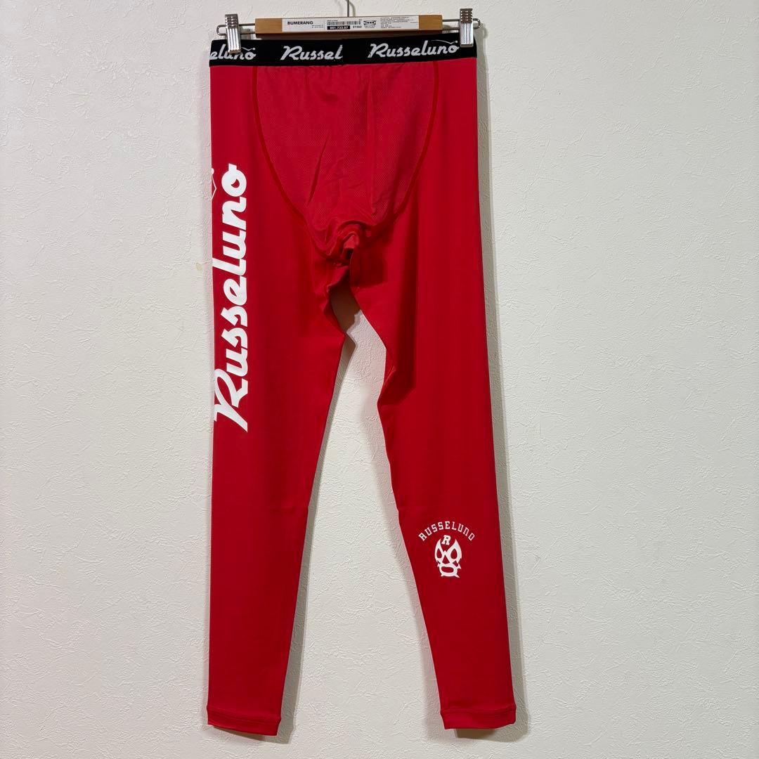 【RUSSELUNO】新品　ゴルフレギンス　インナーパンツ　メンズＳ-Ｍ　レッド