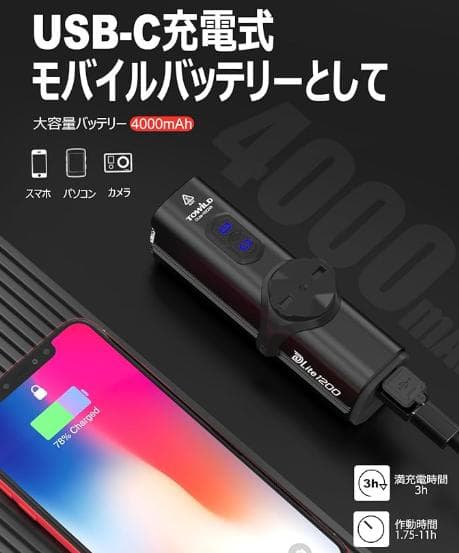 新品未開封【TOWILD】DLite1200（1200ルーメン）　リモコン付