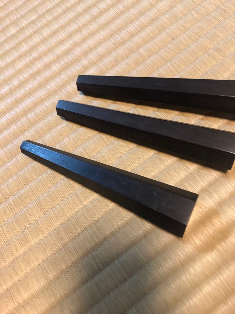 津軽三味線用　糸巻き　音締　素六　黒檀