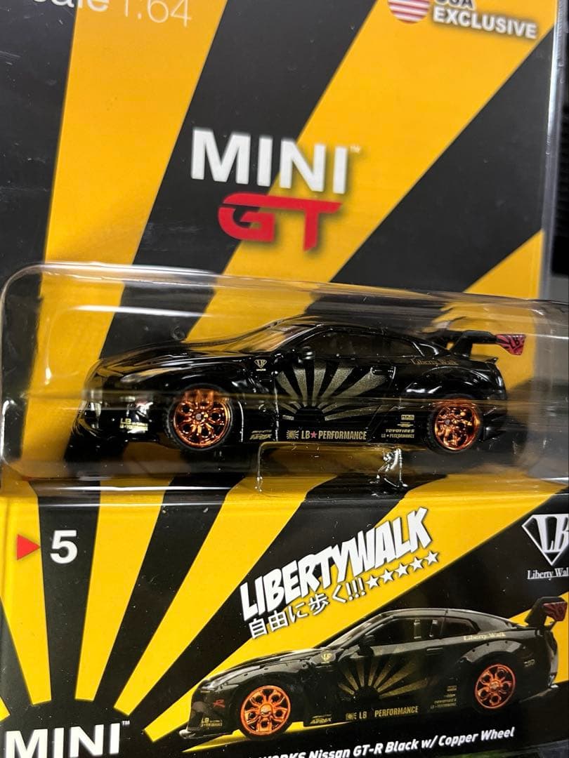 miniGT 1/64 GTR No.5 LBブラック　カッパーホイール 未開封