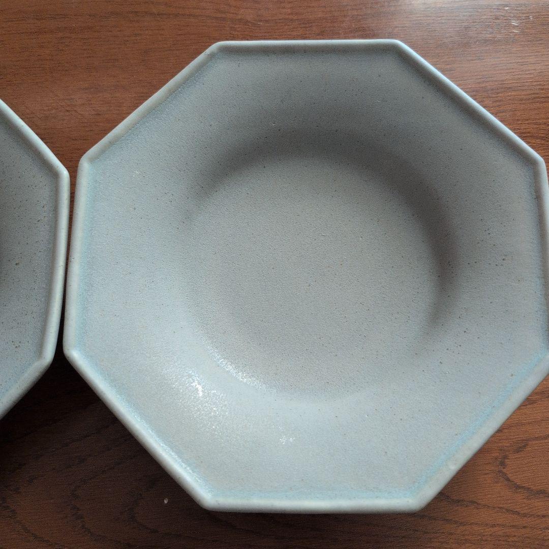 awabiware　 あわびウェア　八角皿　青2枚