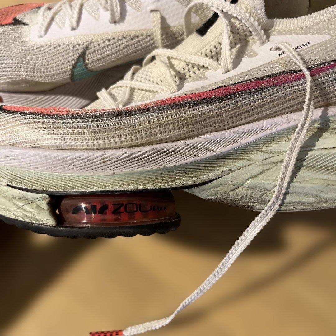 Nike ZoomX アルファフライ NEXT% ホワイト/ピンク/グリーン