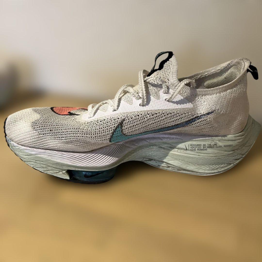 Nike ZoomX アルファフライ NEXT% ホワイト/ピンク/グリーン