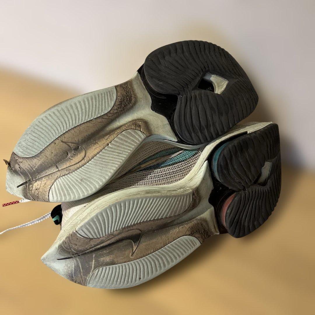 Nike ZoomX アルファフライ NEXT% ホワイト/ピンク/グリーン