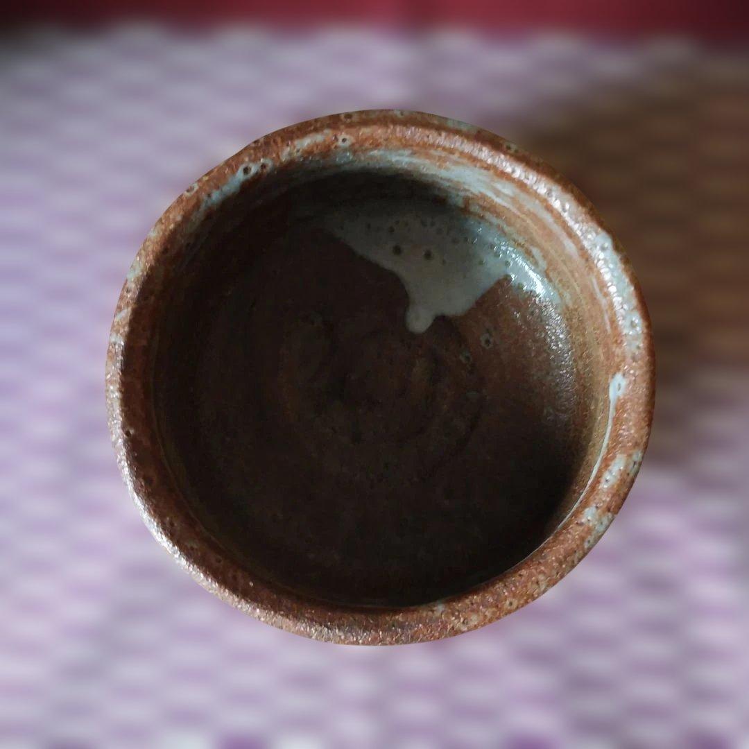 志野焼　青葉太陽　鼠志野亀甲文茶碗　抹茶茶碗　共箱　茶器　茶道具