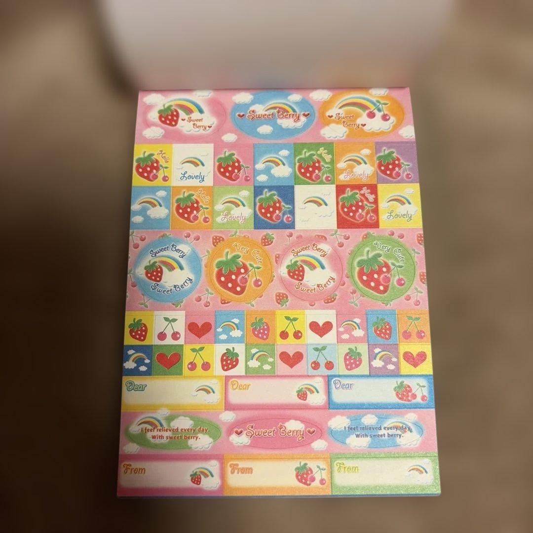 新品未使用　未開封　平成レトロ　メモ帳　sweet berry シール付き