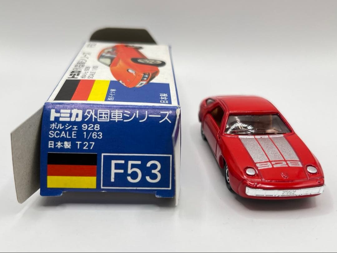 トミカ 日本製 青箱 F53 ポルシェ 928 一般輸出仕様