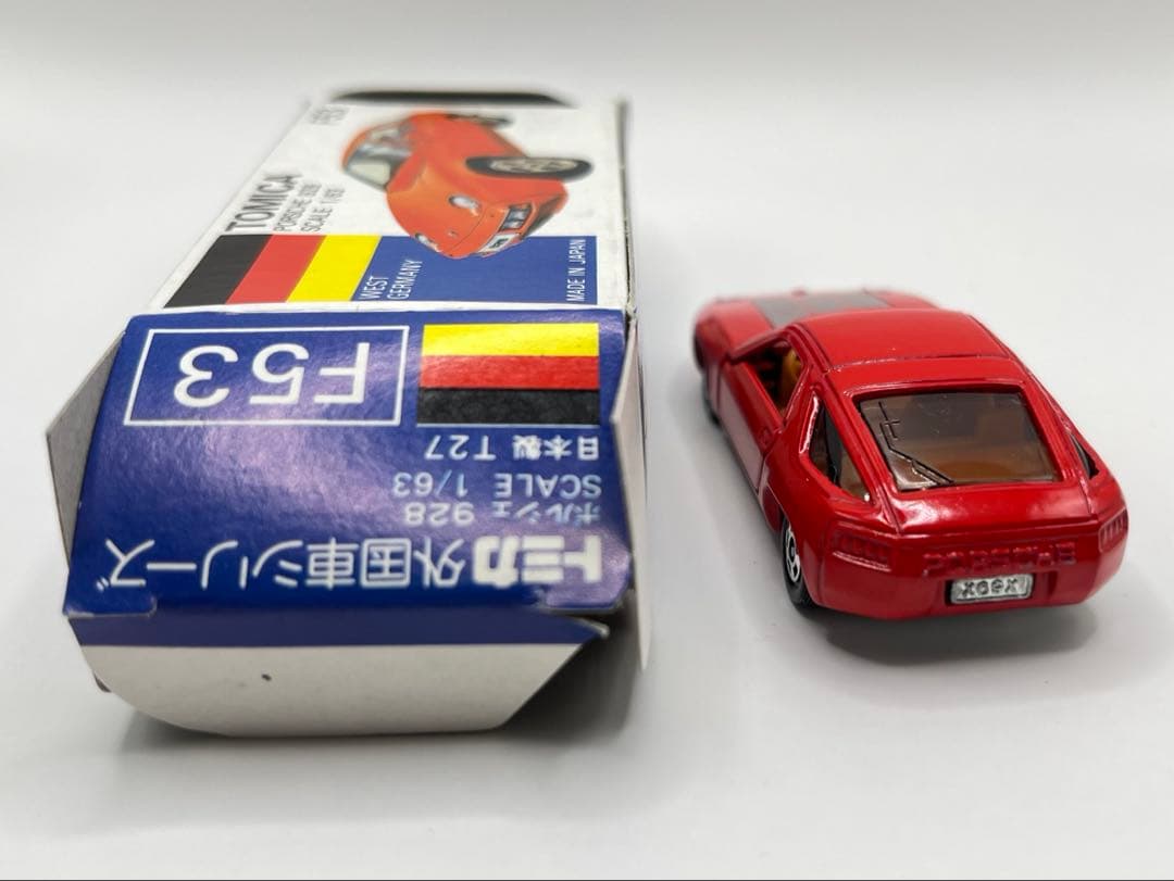 トミカ 日本製 青箱 F53 ポルシェ 928 一般輸出仕様