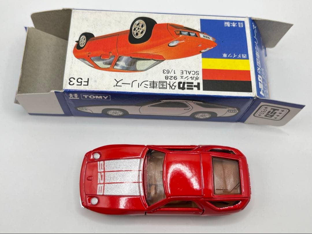 トミカ 日本製 青箱 F53 ポルシェ 928 一般輸出仕様