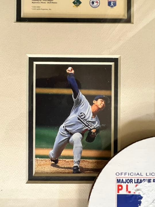 ロサンゼルス　ドジャース・野茂英雄・パネル・額装