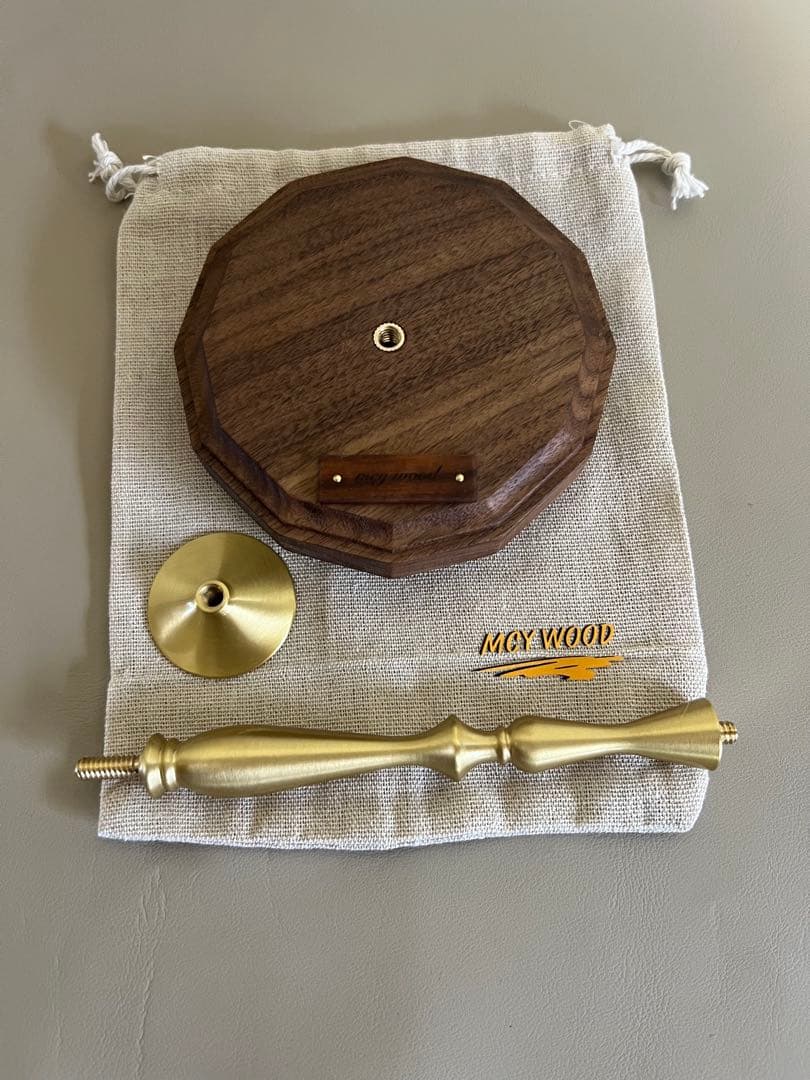 ライト・ランタン walnut brass stand