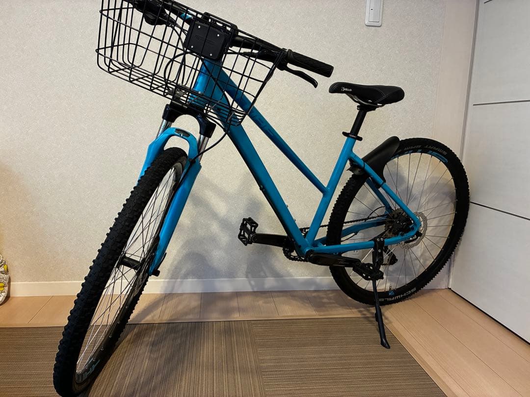 【美品】CUBE nature EXC 女性用MTB 通学仕様　前カゴ有