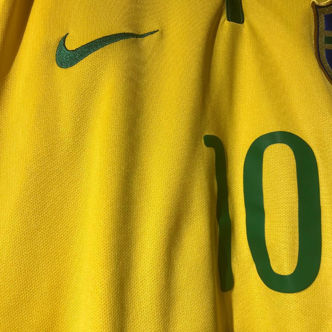 NIKE　2014　ブラジル代表　ユニフォーム　10番/ネイマール/黄/緑　M