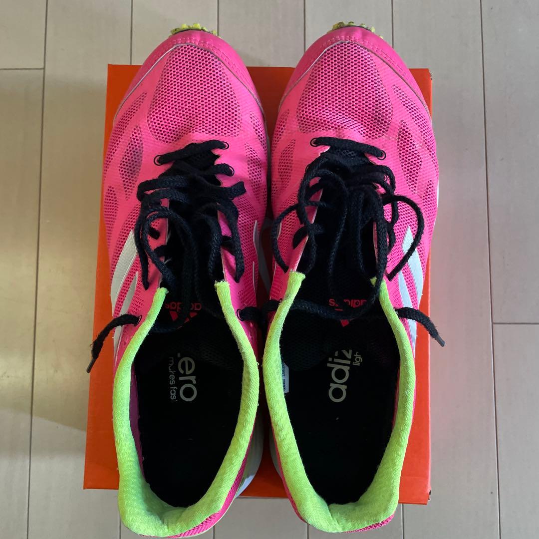 adidas adizero スパイクシューズ 27.5cm ピンク