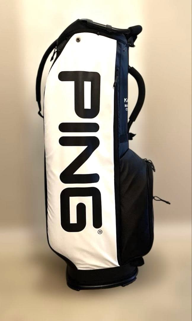 はぁ〜い　美品　PING キャディバッグ ホワイト ブラック