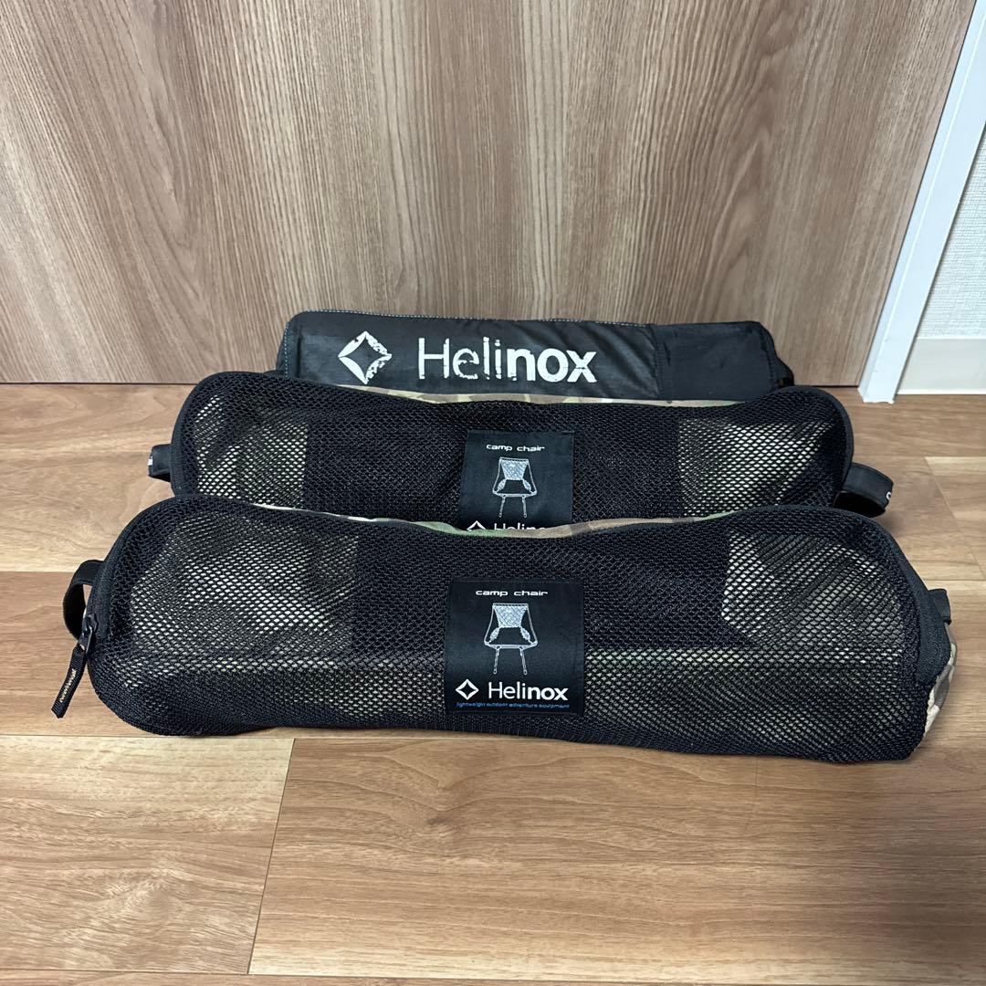 Helinox アウトドアチェア 2脚セット テーブル付き　　　カモフラージュ