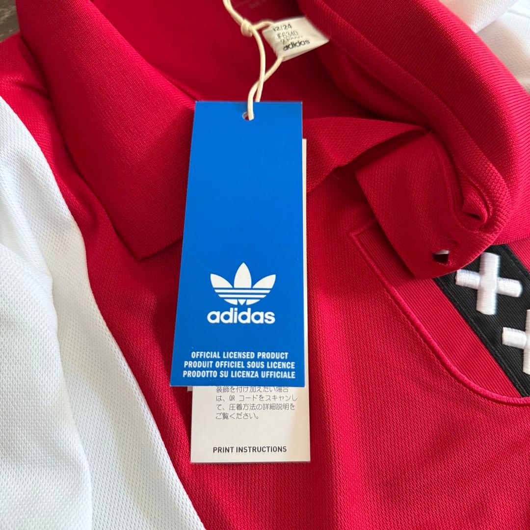 adidas アムステルダム ロゴ 長袖ポロシャツ
