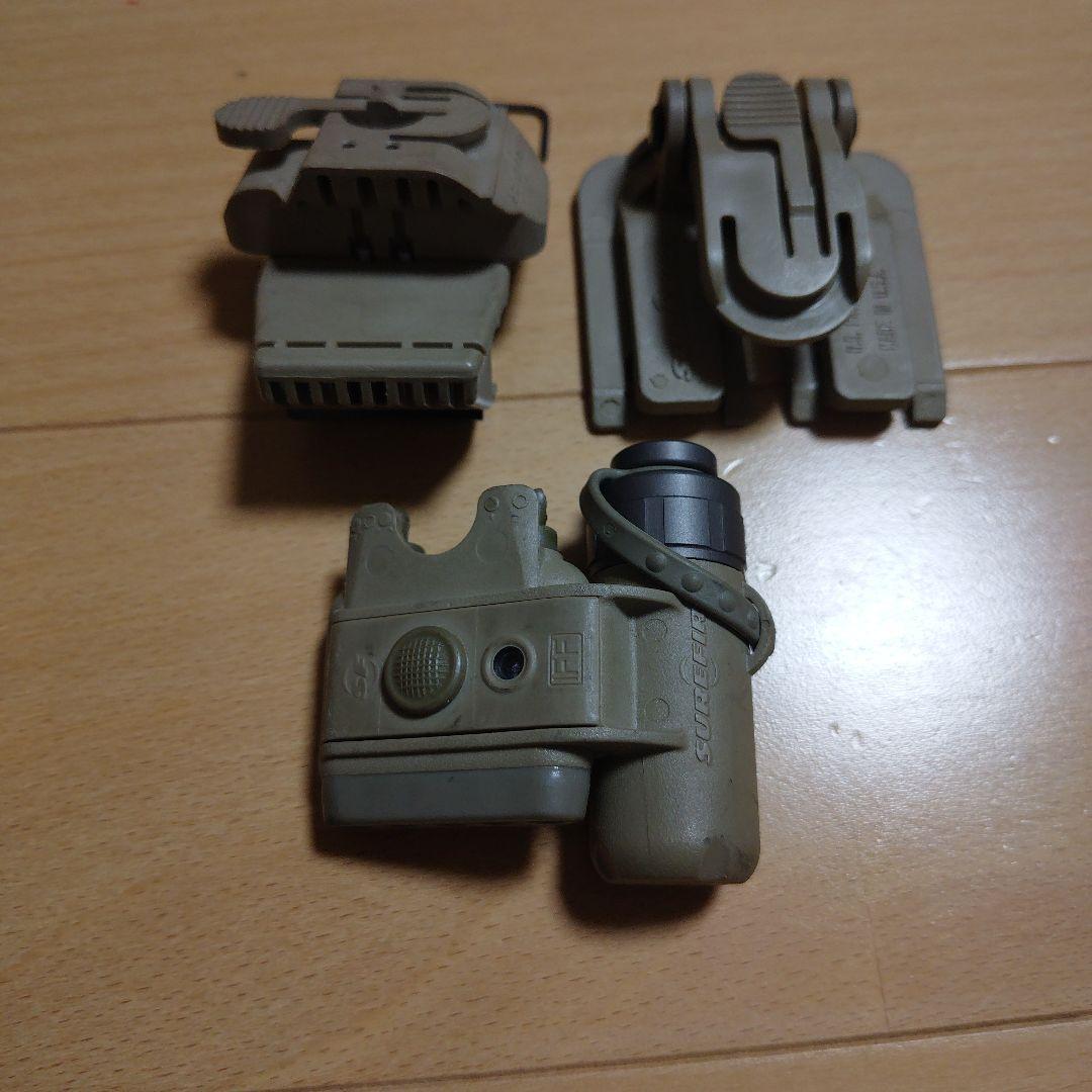 SUREFIRE HL1 HELMET LIGHT モールクリップセット　電池付
