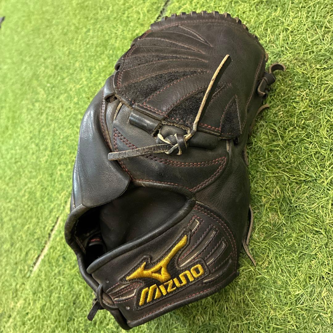Mizuno 硬式グローブ 黒 レザー製