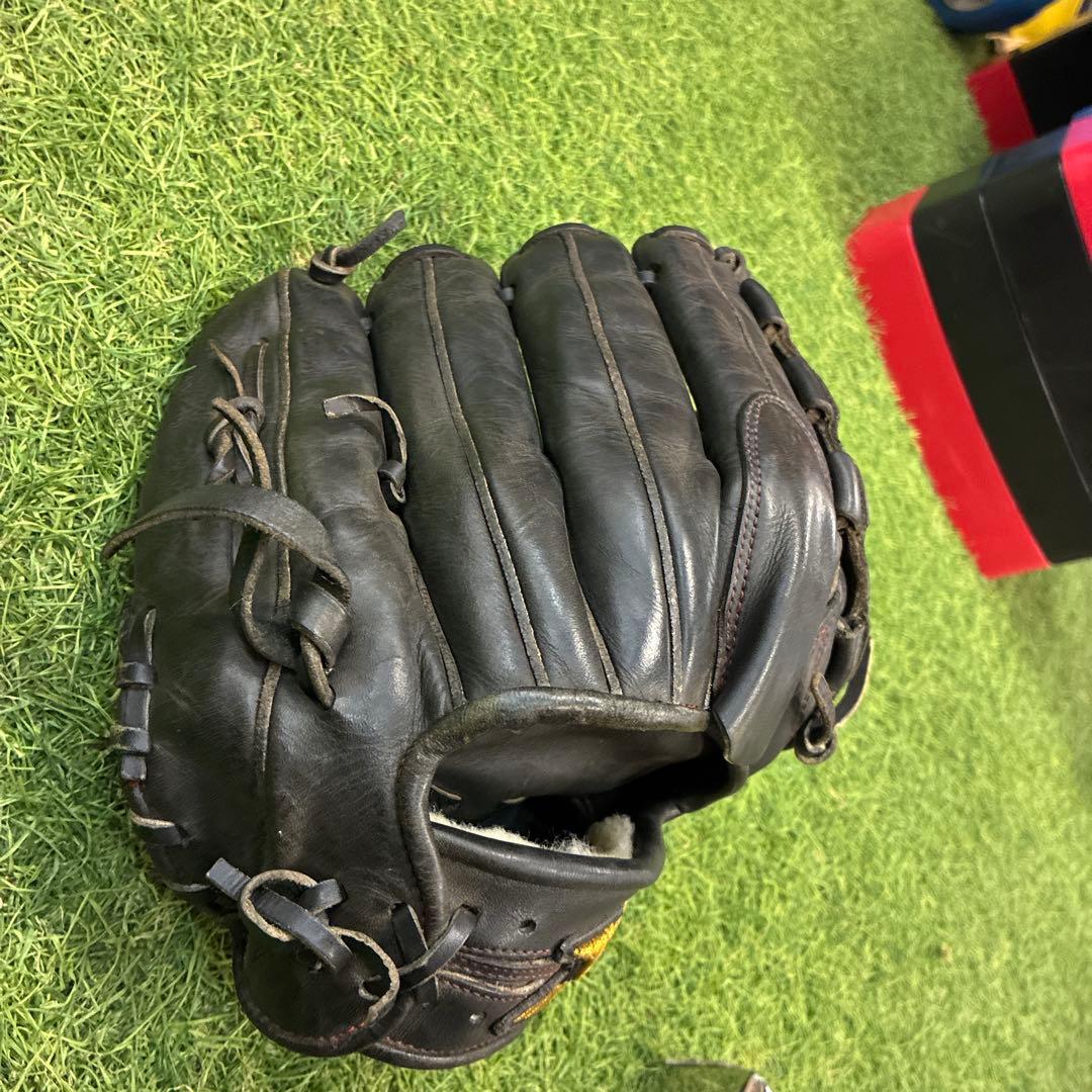 Mizuno 硬式グローブ 黒 レザー製