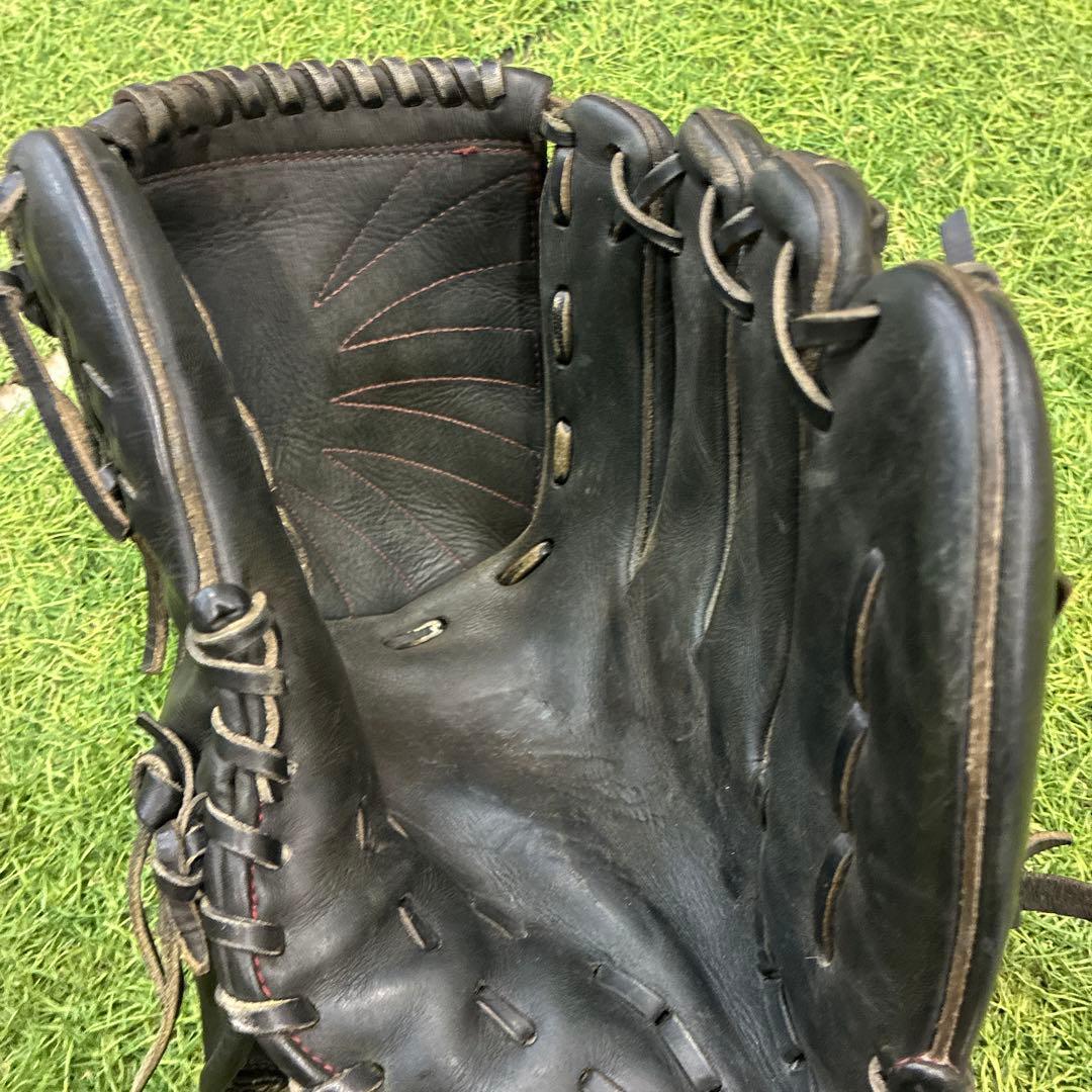 Mizuno 硬式グローブ 黒 レザー製