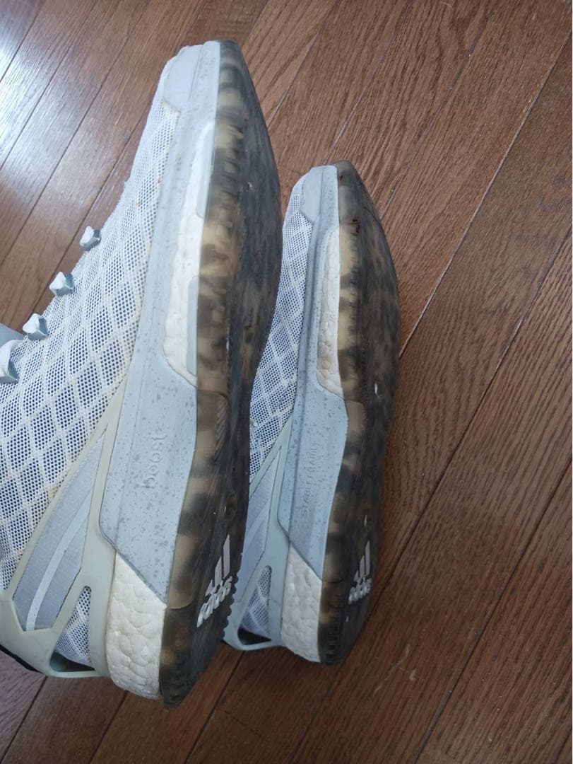 お値下げ　adidas バスケットボールシューズ ハイカット ホワイト/グレー