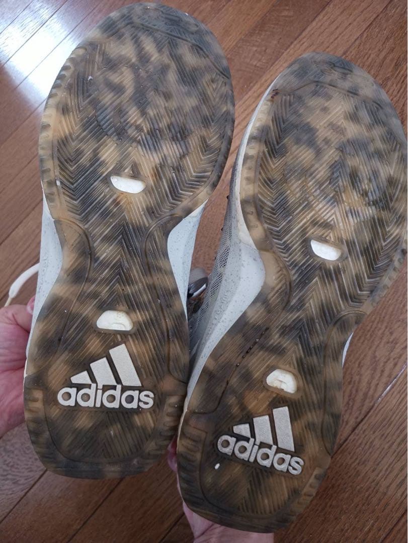 お値下げ　adidas バスケットボールシューズ ハイカット ホワイト/グレー