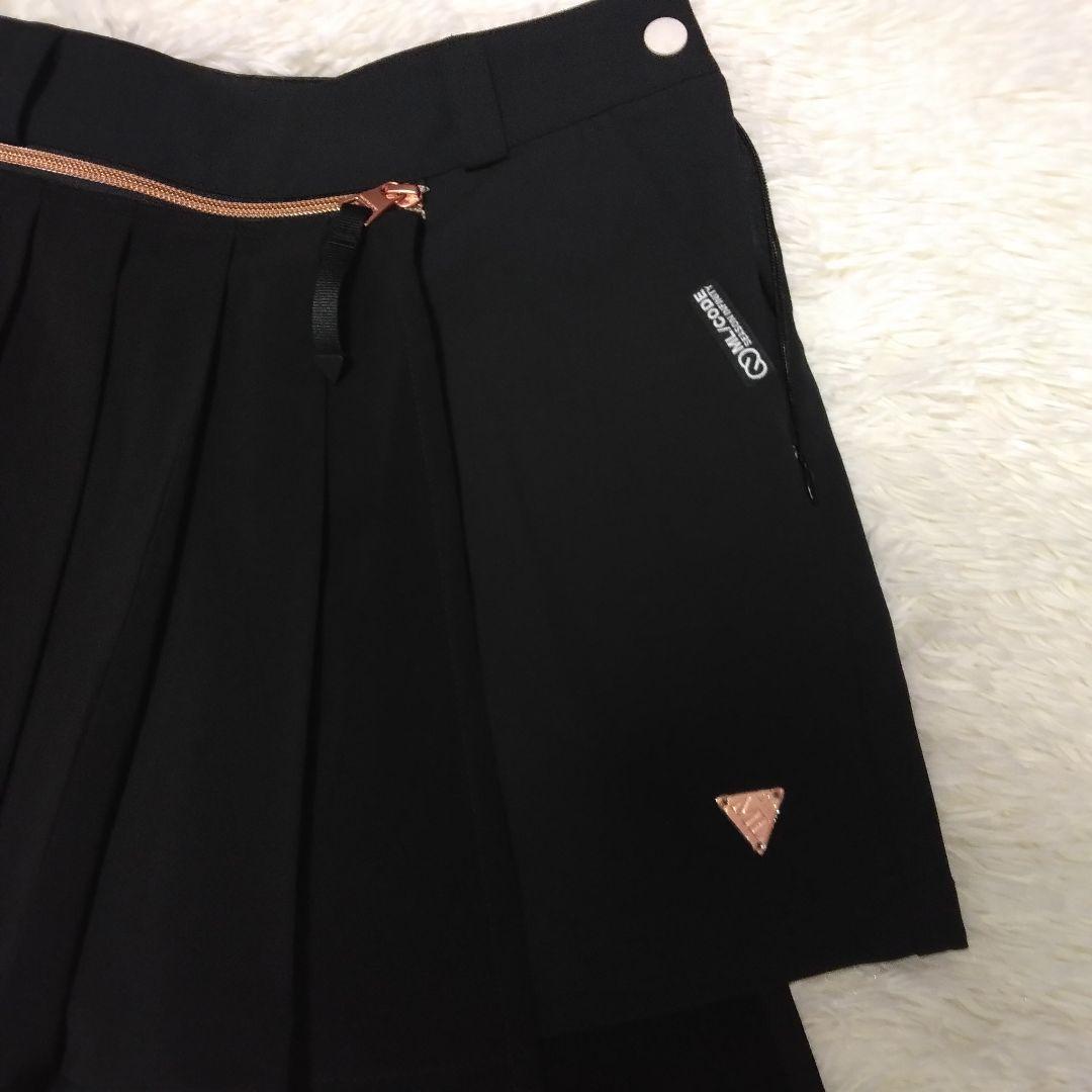MARK&LONA　CODE　2WAY デタッチャブル　プリーツスカート　黒