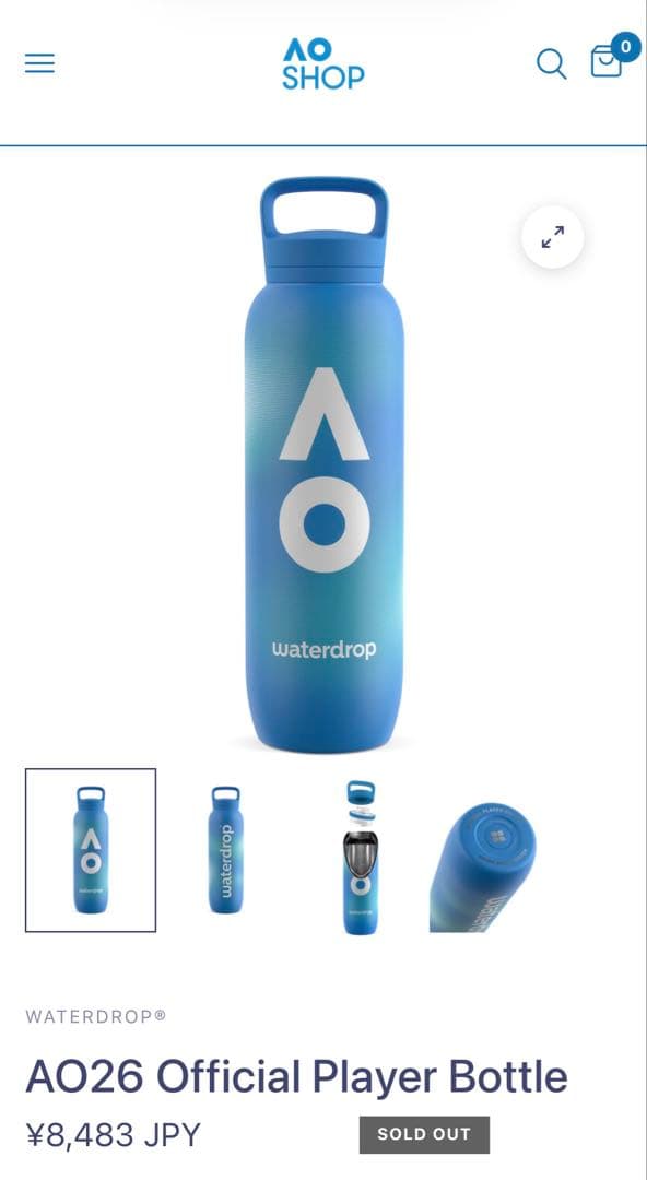 記念グッズ waterdrop AO26 Official Player Bottle