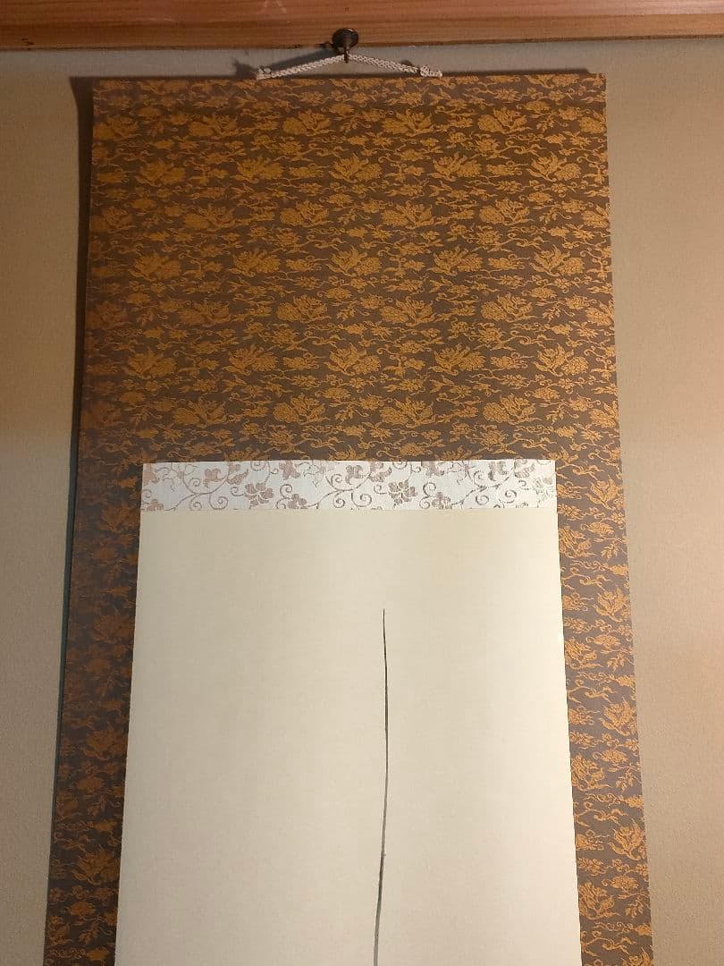 掛軸 宮本武蔵 複製墨絵 紅梅鳩図