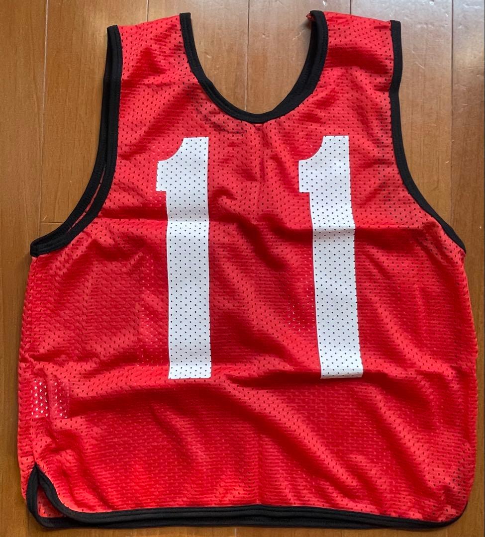 【週末値下】【未使用品】molten ビブス 赤 10枚 ジュニア 11〜20