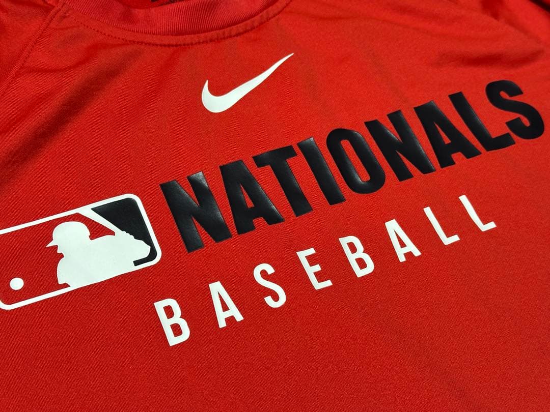 NATIONALSナショナルズMLB選手支給品UsedプラクティスシャツMサイズ