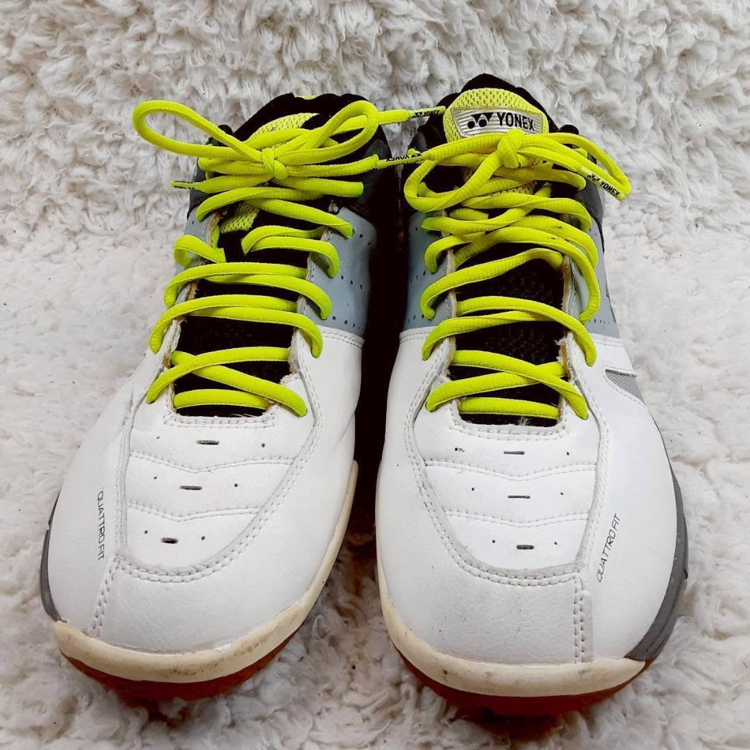 美品 29㎝◎YONEX ヨネックス バトミントンシューズ ホワイト グレー