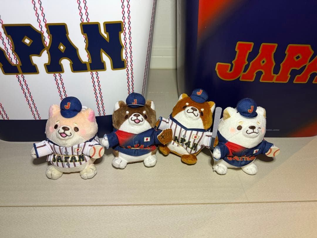 侍ジャパン　バケット2個　忠犬もちしばマスコット4種　セット売り　WBC