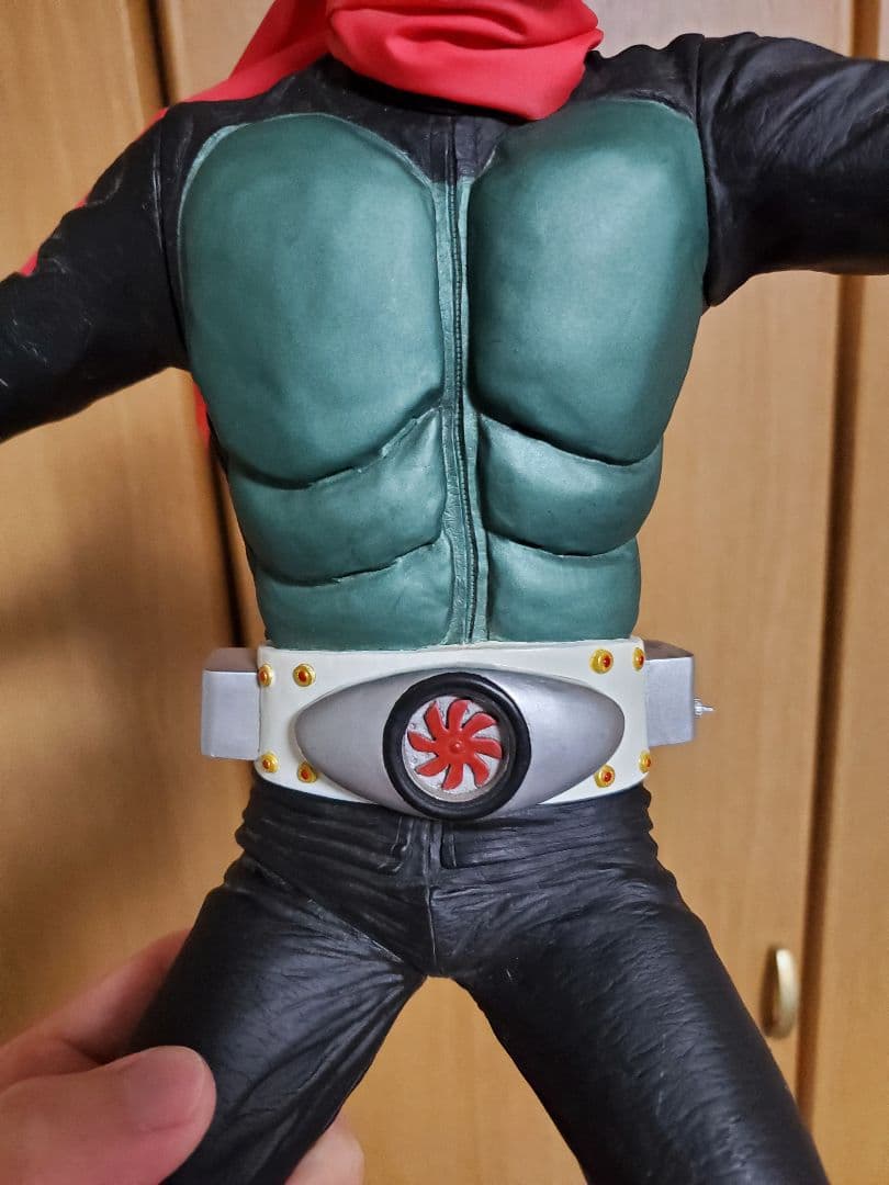 仮面ライダー 旧1号　ビニール製 フィギュア　ビッグサイズ　ソフビ　バンプレスト