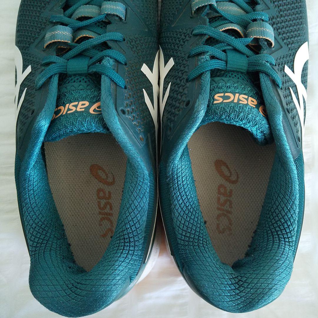 asics ゲル レゾリューション 8 27.5cm テニスシューズ グリーン