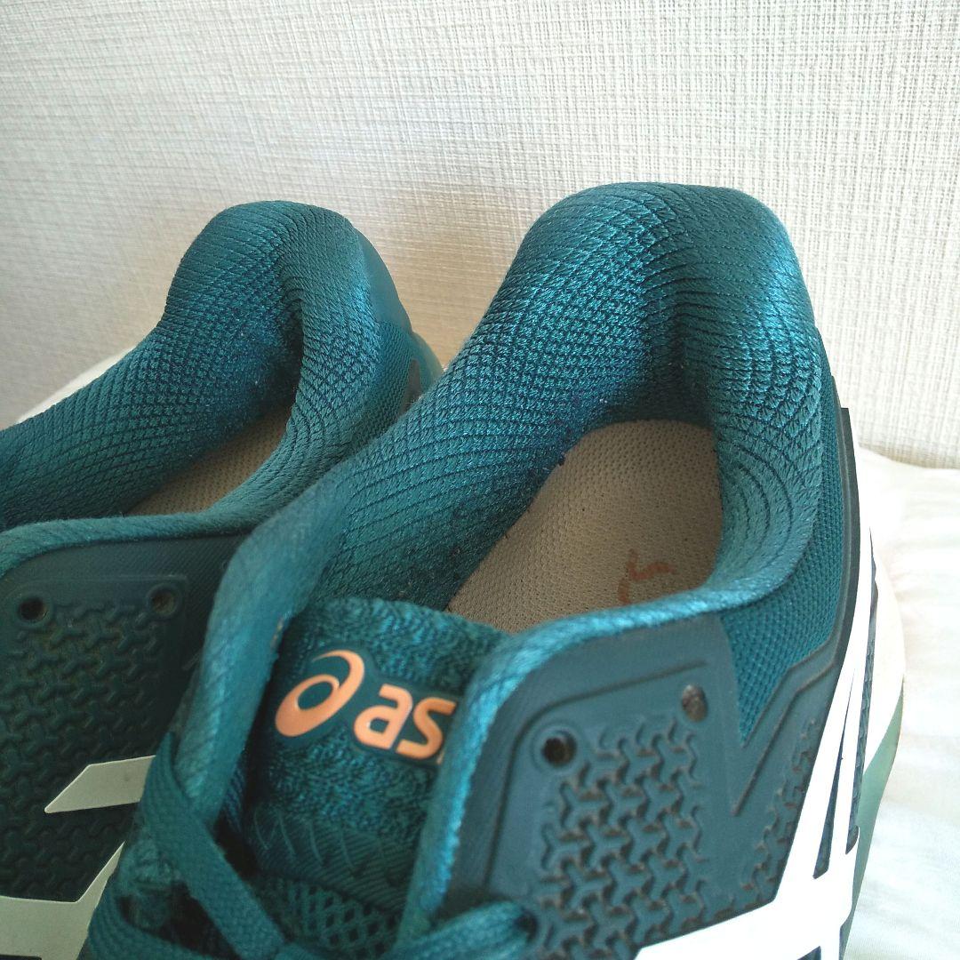 asics ゲル レゾリューション 8 27.5cm テニスシューズ グリーン
