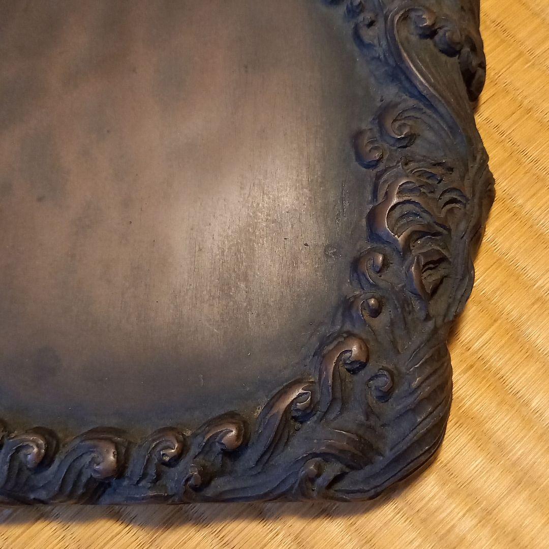 硯　開運龍神彫り　骨董品　裏書あり