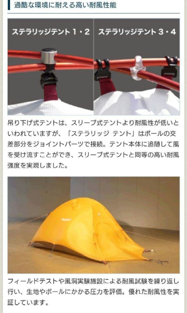 現行品 ステラリッジ2 モンベル グラウンドシート付き