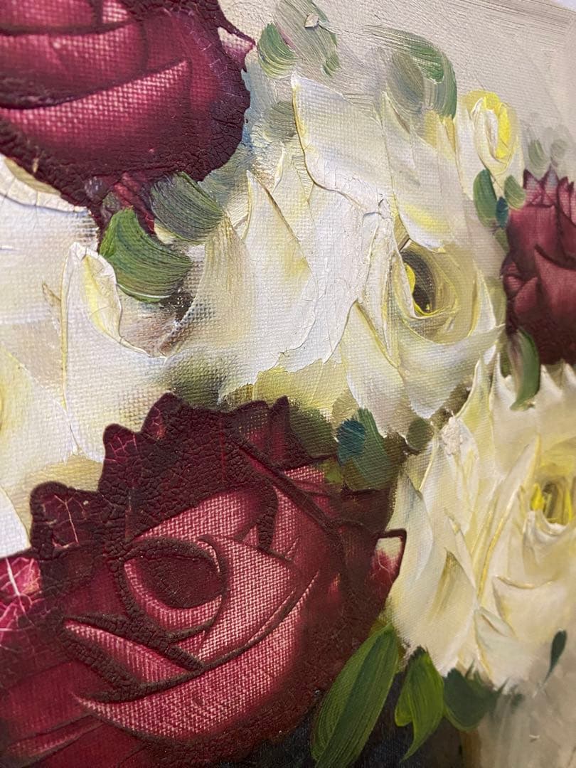 油絵　薔薇