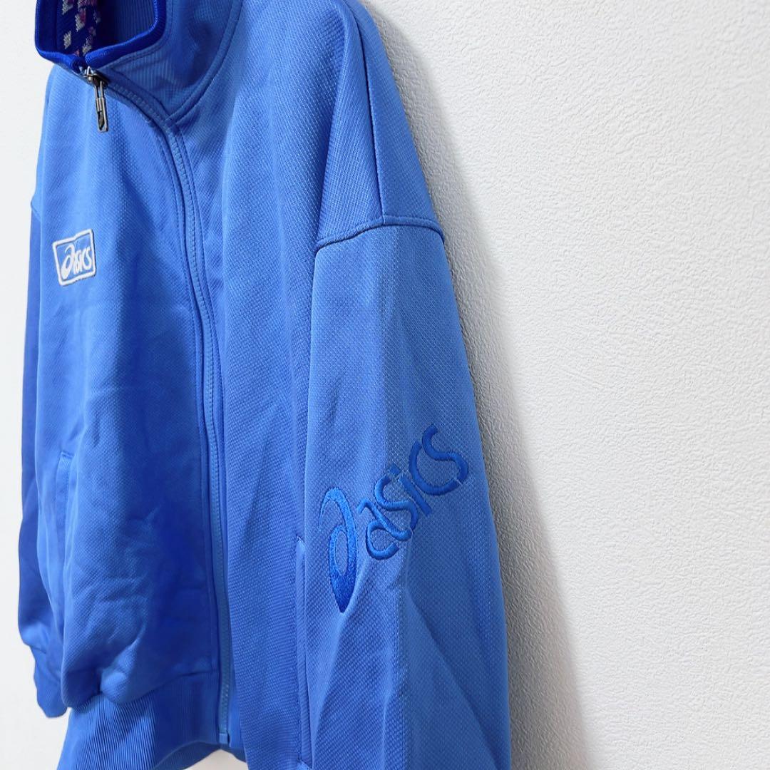 90s ASICS トラックジャケット 刺繍ロゴ 日本製 レトロ ジャージ