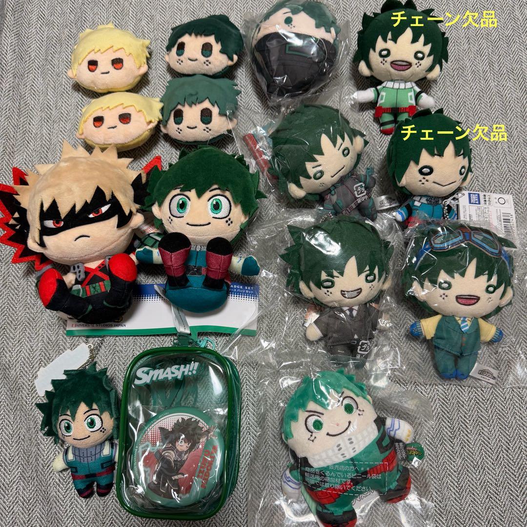 僕のヒーローアカデミア 緑谷出久 アクリルスタンド 缶バッジ ぬいぐるみ