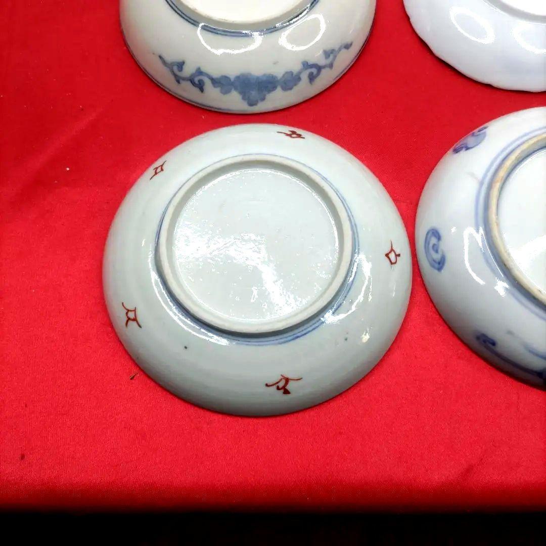 h*g様 有田焼伊万里焼古伊万里金彩色絵豆皿小皿なます皿4寸皿6種6客アソートセ