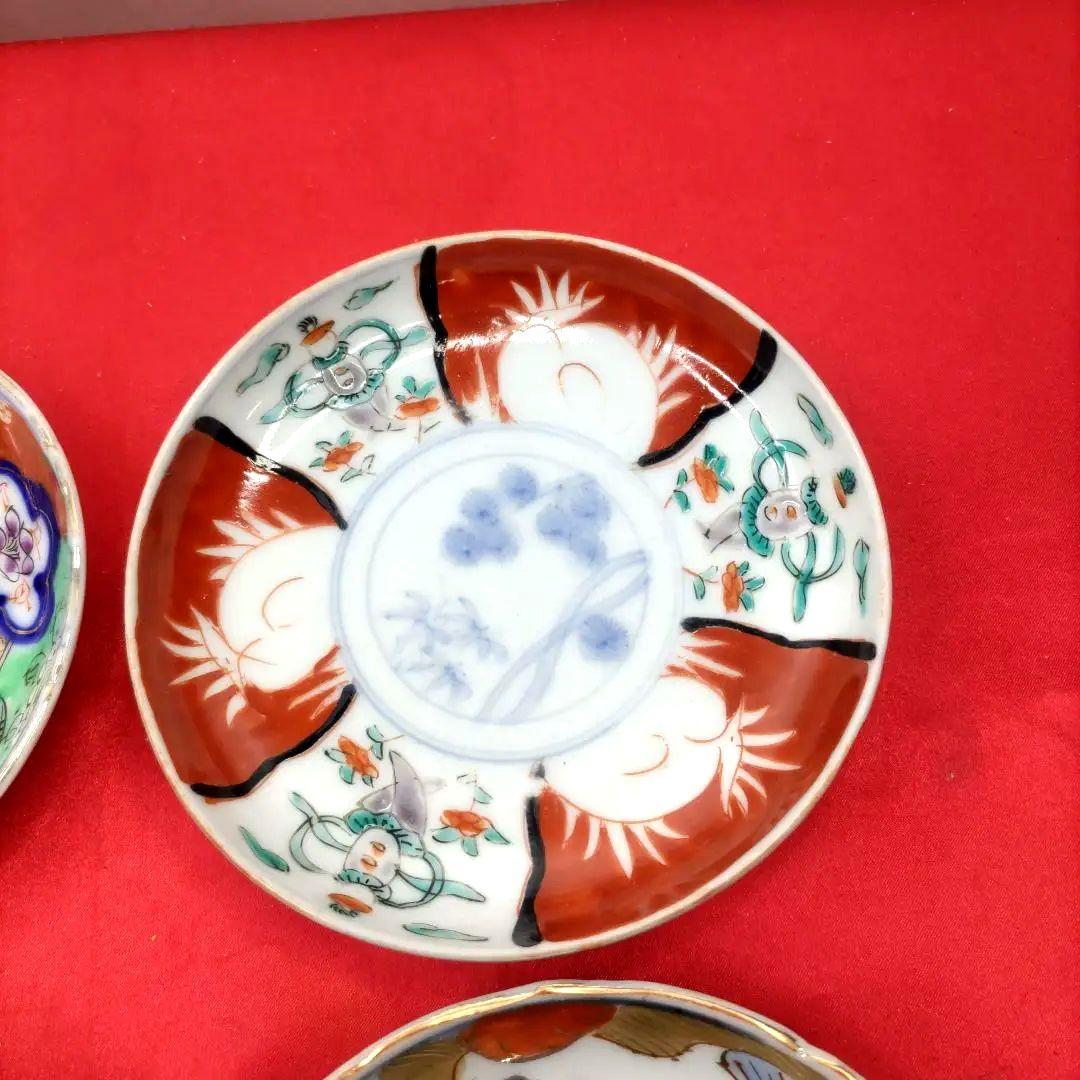 h*g様 有田焼伊万里焼古伊万里金彩色絵豆皿小皿なます皿4寸皿6種6客アソートセ