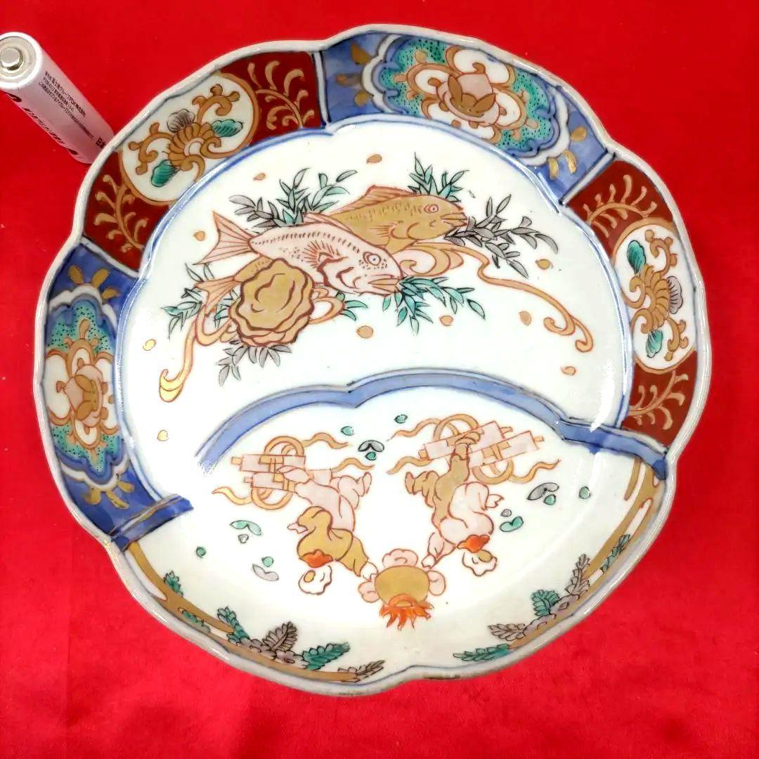 有田焼　伊万里焼　古伊万里　金彩　色絵　小皿　深皿　なます皿　5寸皿5客セット
