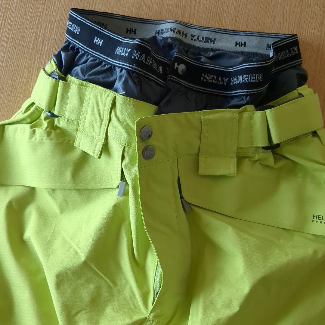 HELly Hansen 蛍光グリーン スノーボードウェア Lサイズ