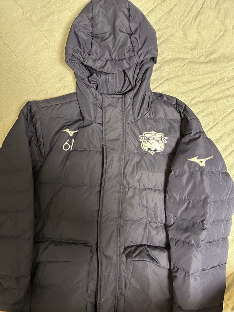 Mizuno サッカー ベンチコート Lサイズ ネイビー　大学サッカー